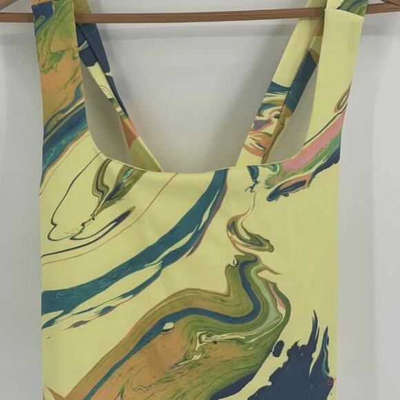 Nike Sportswear Ai Marbel Cropped Tank Top Yellow 2XL - Picture 9 of 9